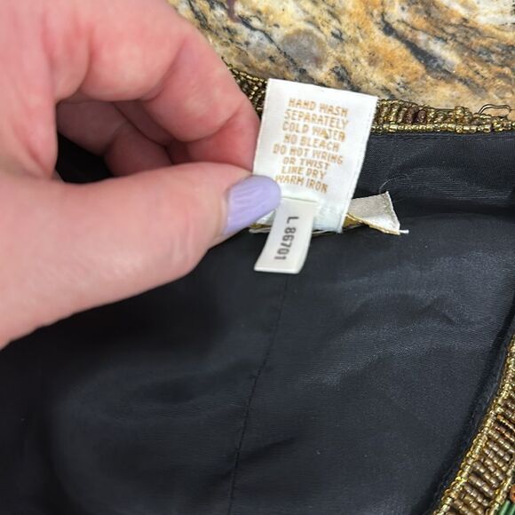 Victoria’s Secret Vintage Satin Floral Beaded Cropped Jacket Size M/L - Picture 5 of 8